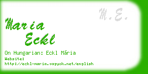 maria eckl business card